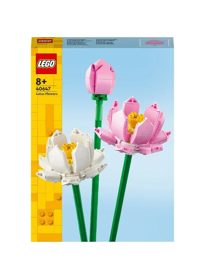 LEGO Botanicals Lotus Flowers Bouquet Building Set 40647 (Age 8+, 220 Pieces)